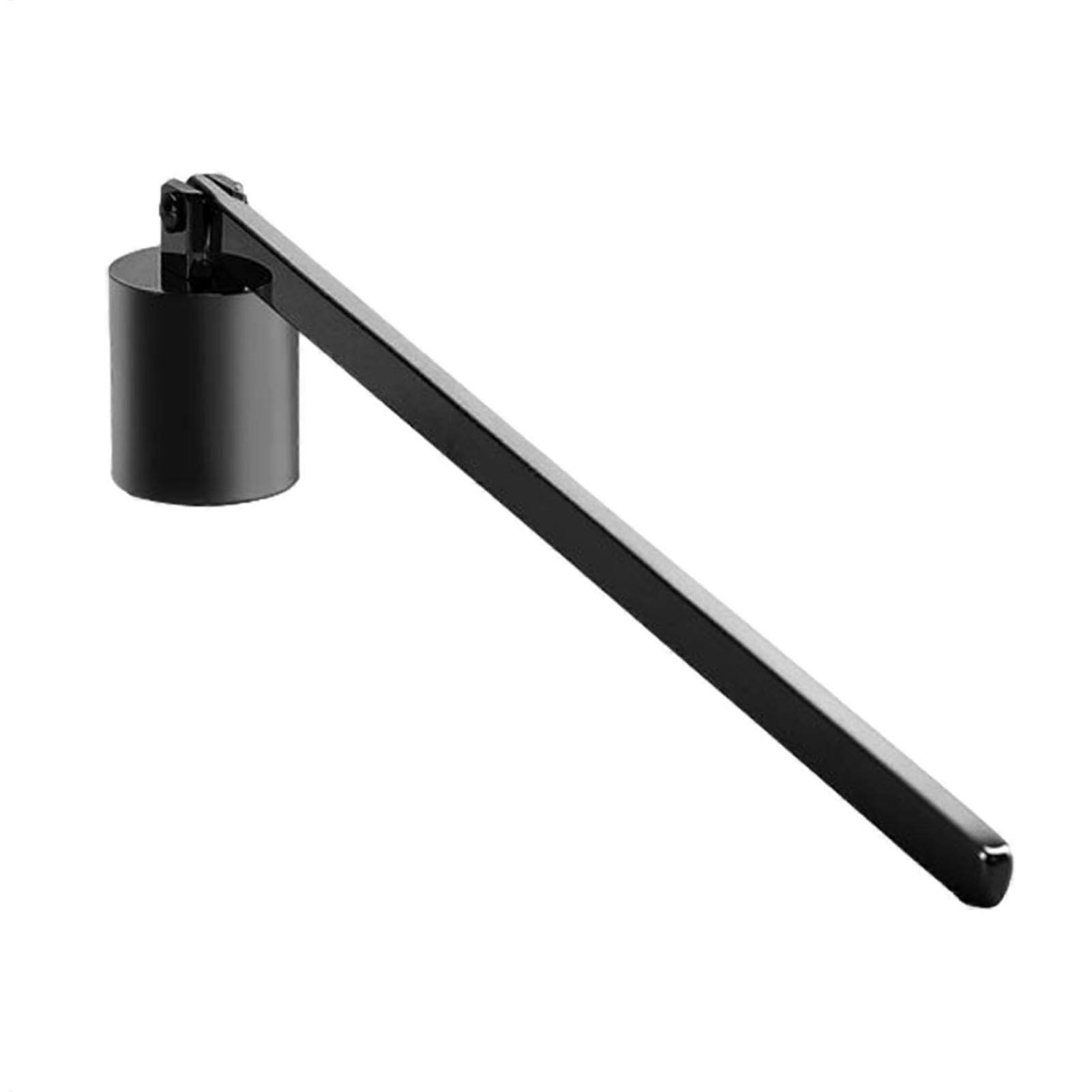 Lysslukker i rustfritt stål, langt håndtak for alle typer lys, rustikk svart lysslukker