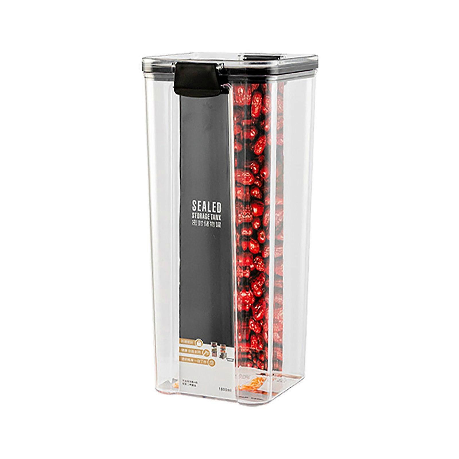 Mini Airtight Food Storage Containers with Lids – Set of 4 Clear BPA-Free Plastic, Compatible with Spice & Pantry Organization