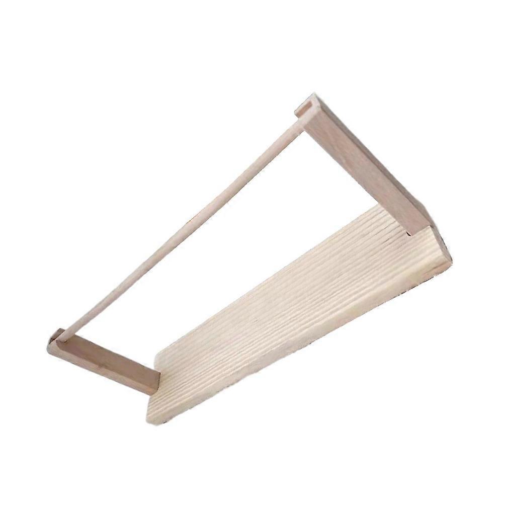 Wood Ribbon Organizer Tabletop Rotatable Storage Rack Crafts Accessory