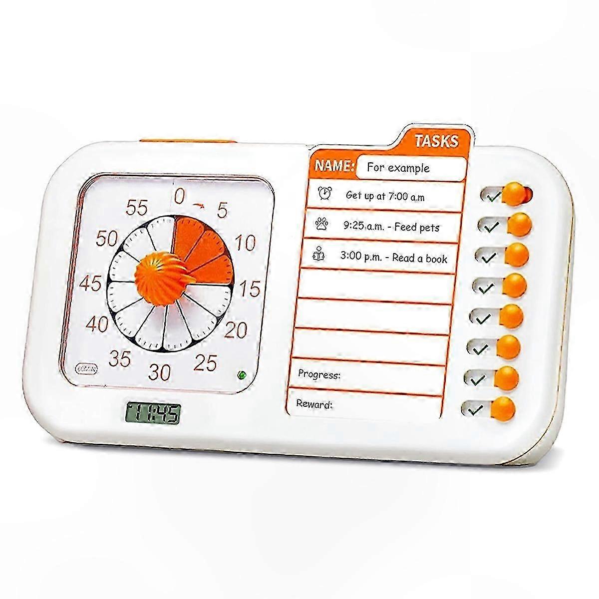 Visual Timer with Planning Board for Kids & Adults, Task Management Tool, Chore Tracker, ADHD-Friendly Schedule Helper