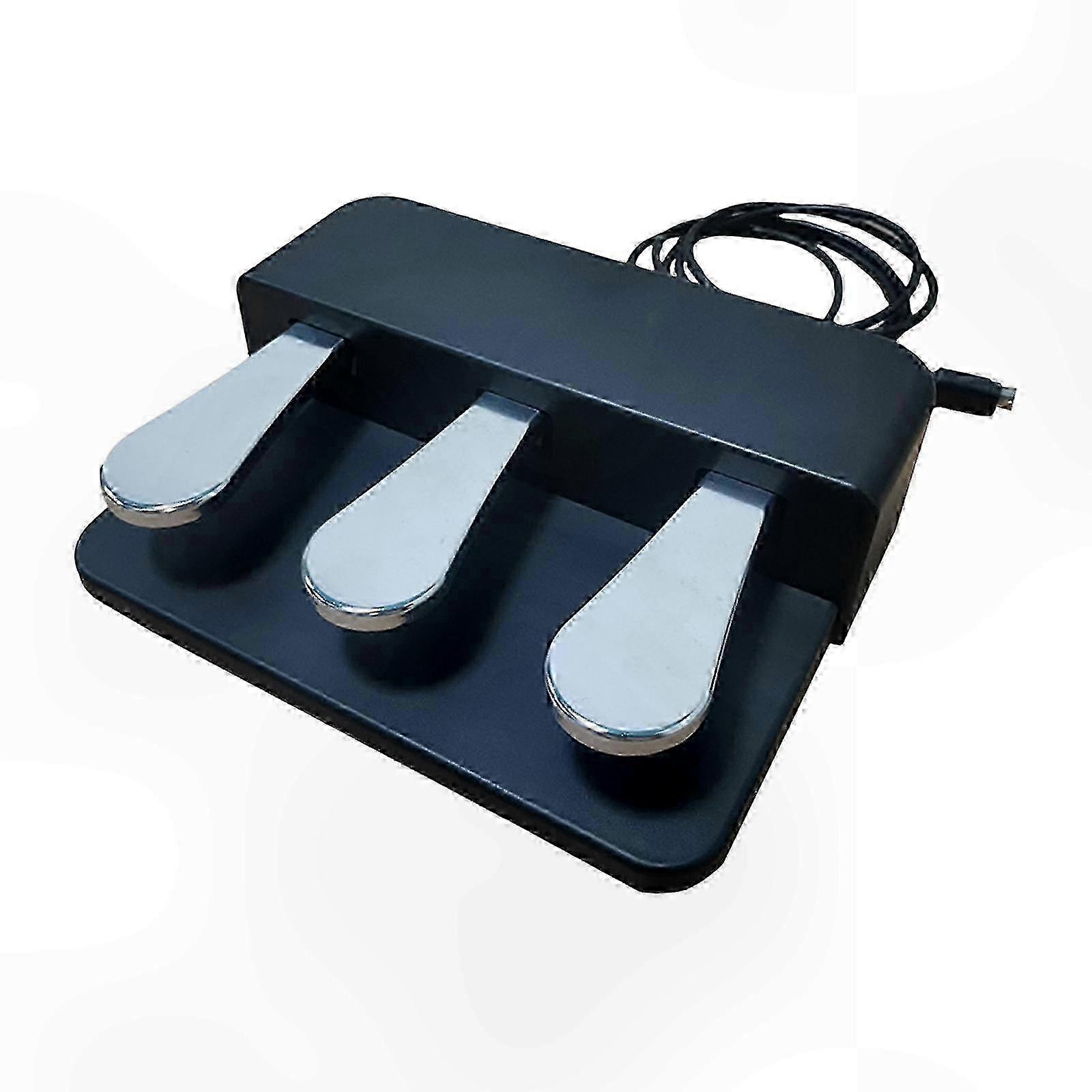 3-Pedal Footswitch for Digital Pianos and Keyboards with Triple Pedal Functionality