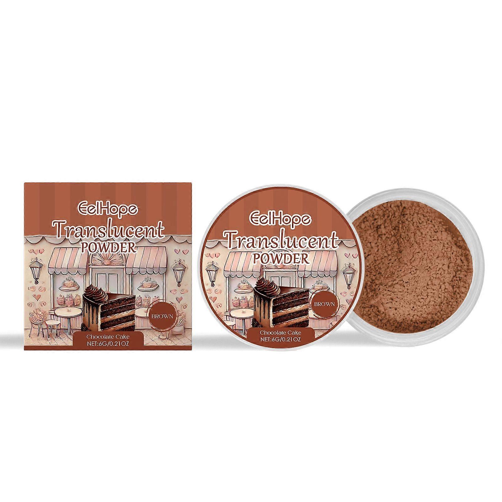 Eelhope Brown Setting Powder (Chocolate Cake Flavor) Baking Aroma: Light, Clear, Oil-Repellent And Not Easy To Smudge Setting Powder