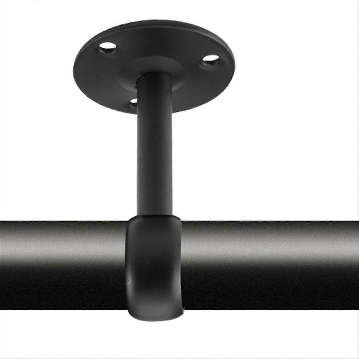 Držák na stropní tyč na záclony pro tyč 1 1/4 palce (8 ks, černý)