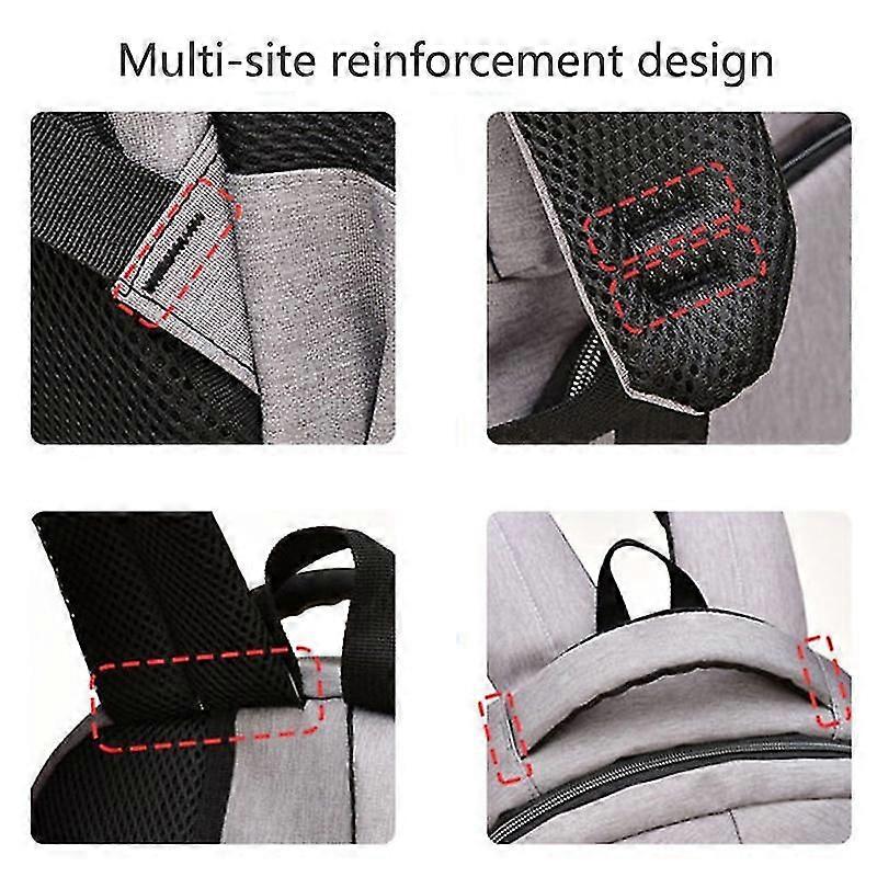 العودة إلى المدرسة سعة كبيرة الرجال حقيبة ظهر كمبيوتر محمول 15.6 أكسفورد رمادي صلب حقائب المدرسة الثانوية في سن المراهقة كلية طالب حقيبة ظهر