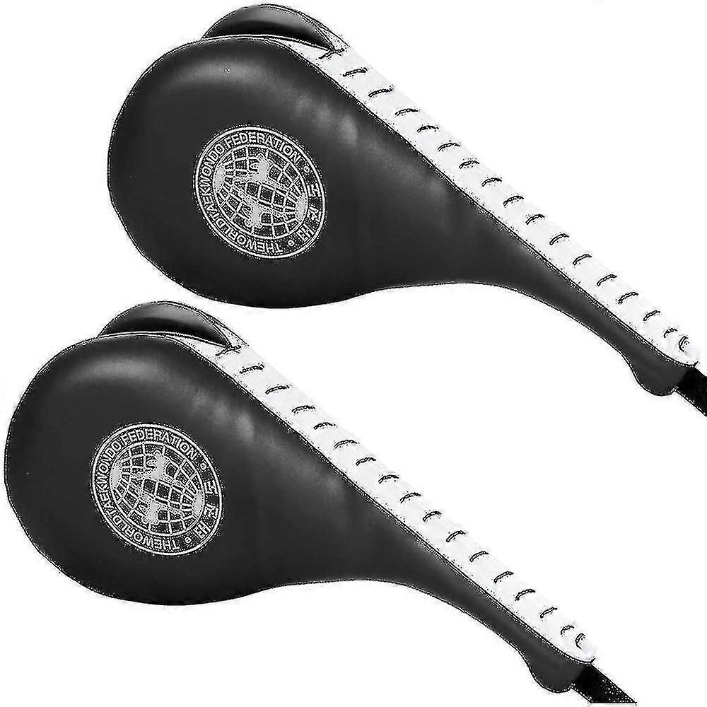 1 Pair Durable Taekwondo Kick Pads(black)