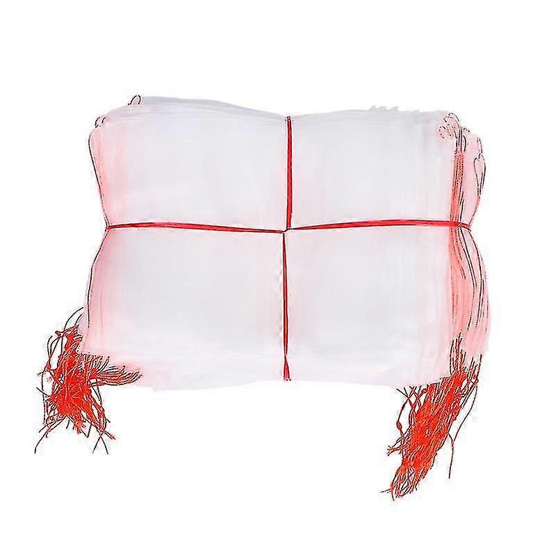 100pcs Nylon Bag Insect-proof Practical Simple Net Mesh Bag Fruit Tree Bag (25x35cm)