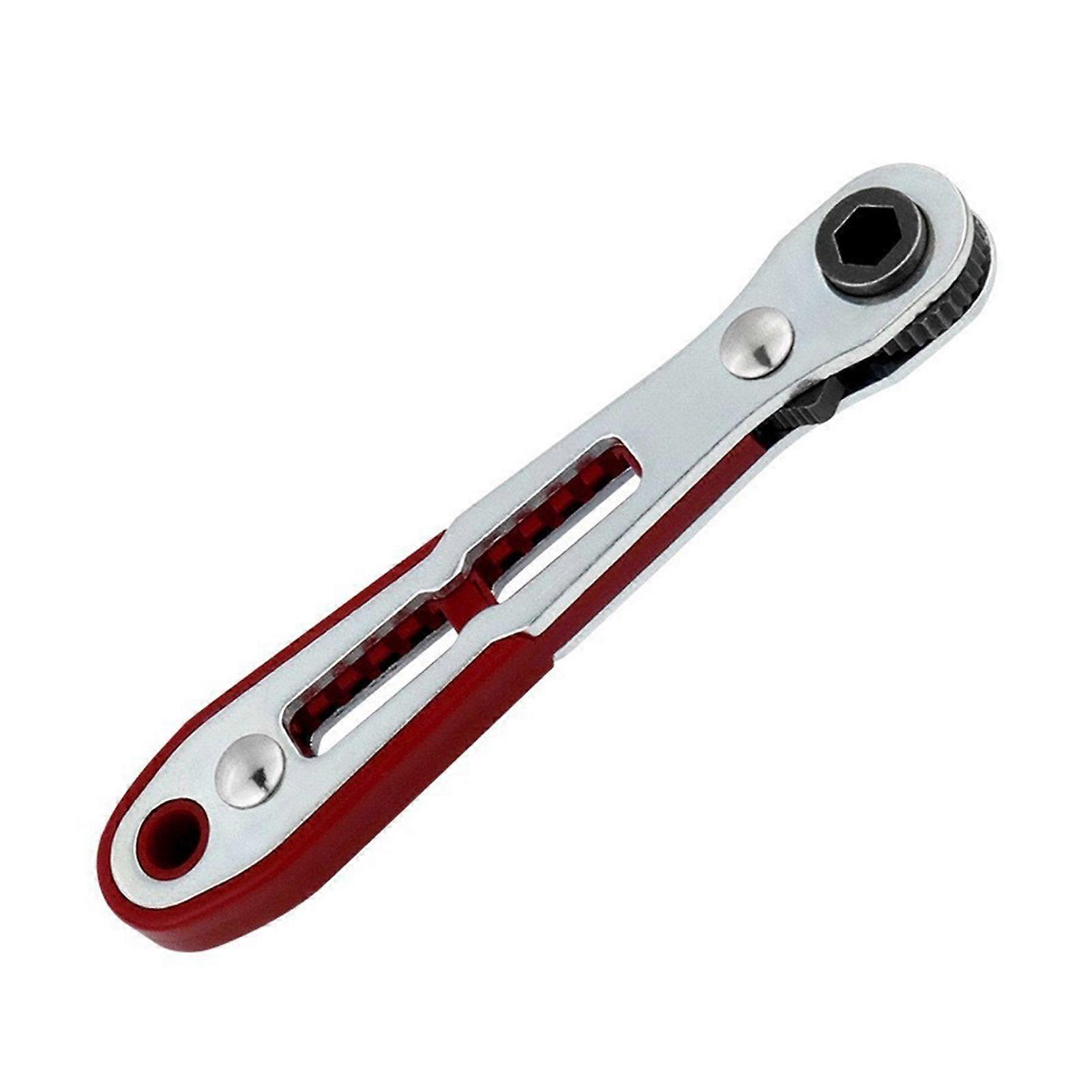 Multifunctional Bidirectional Ratchet Wrench with Non-Slip Handle Double-Headed Design Forward Reverse Cross Elbow Flat Head Wrench