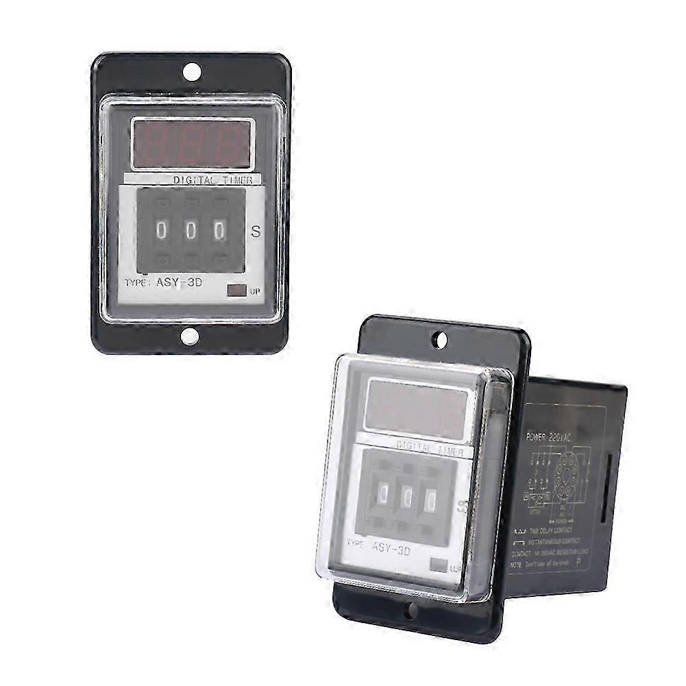 ASY-3D Digital LCD Timer Relay Time-limit Relay 0-999S Electric Delay Timer (220VAC)