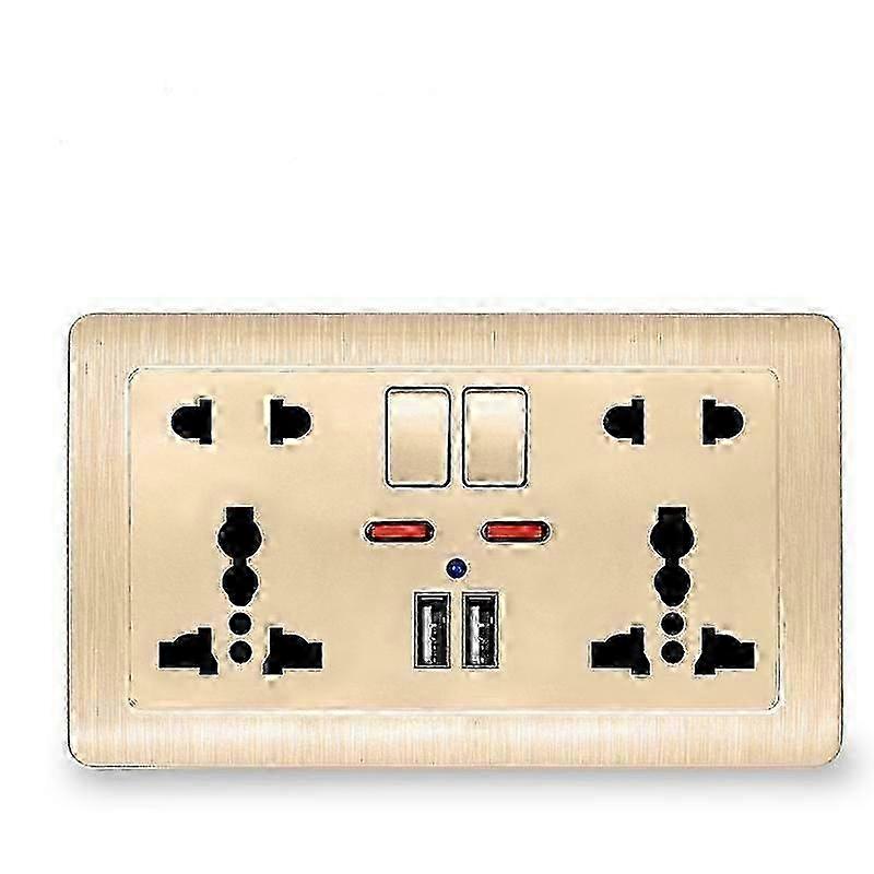 Dual USB Port Wall Socket EU Standard 2.1A Embedded