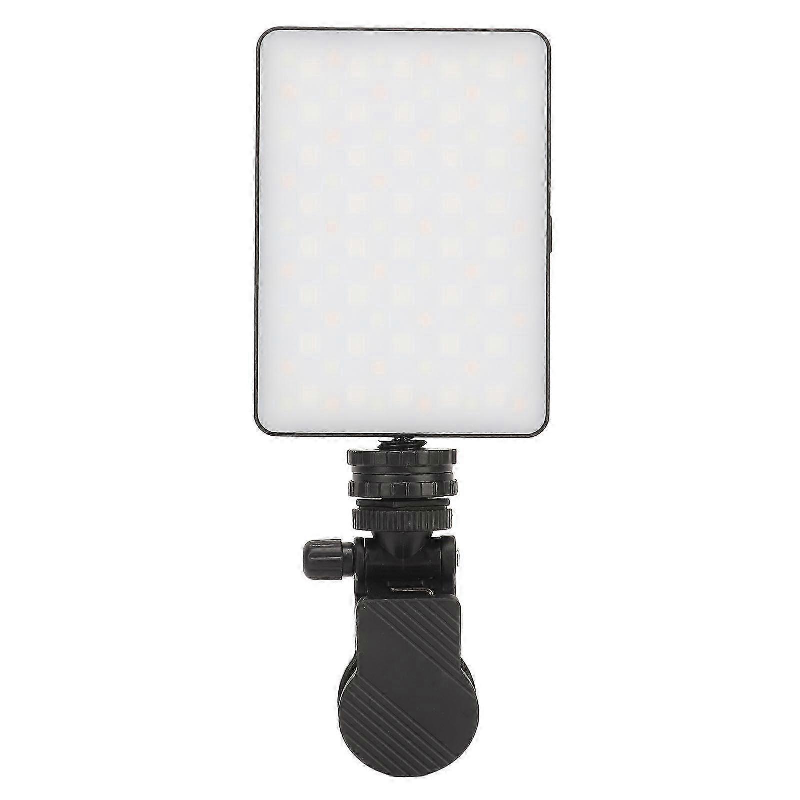 Portable LED Video Conference Light, USB-C Rechargeable Clip-On Fill Light for Smartphones/Tablets/Laptops with Front-Back Clips