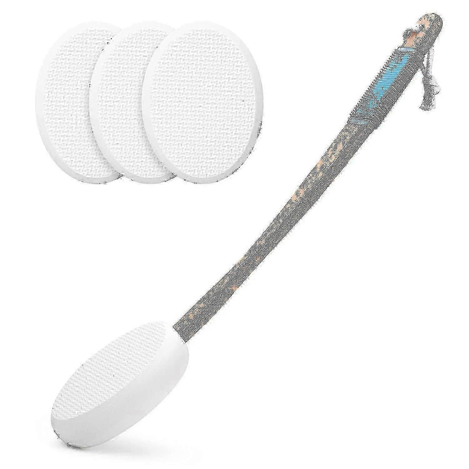 Lotion Applicator For Back, Device To Apply Lotion To Your Back With Long Handled, 17 Inches Back Moisturizer Applicator With 4 Re