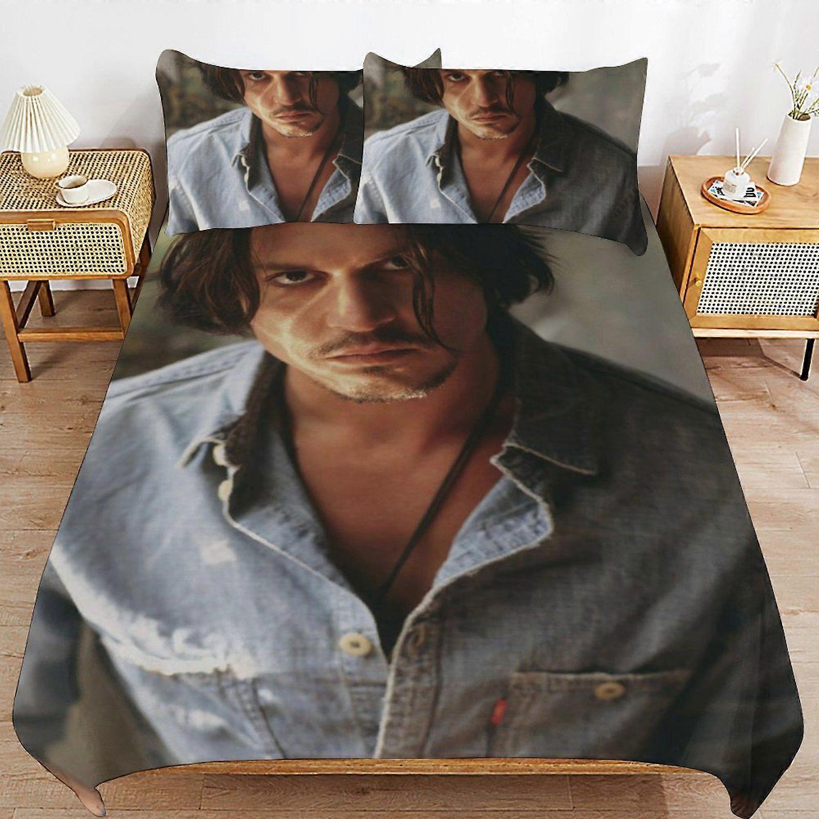 u381 Johnny Depp Consistent Build Light Sleep Soft Finish Hotel Quality Zipper Duvet Cover Sets Benefit n381