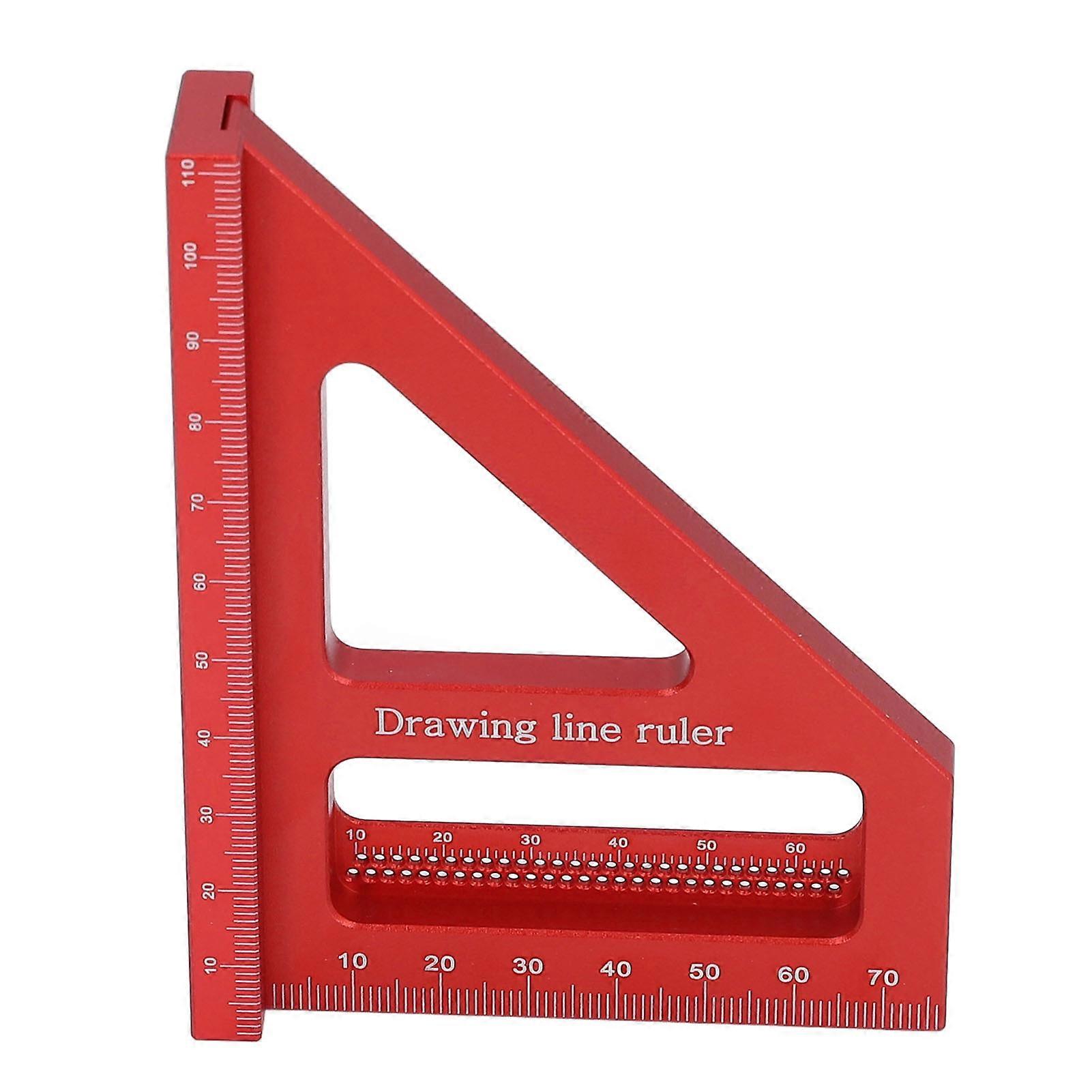 3D Multi Angle Measuring Ruler 45 90 Degree Aluminum Alloy Woodworking Square Protractor Miter Triangle Ruler
