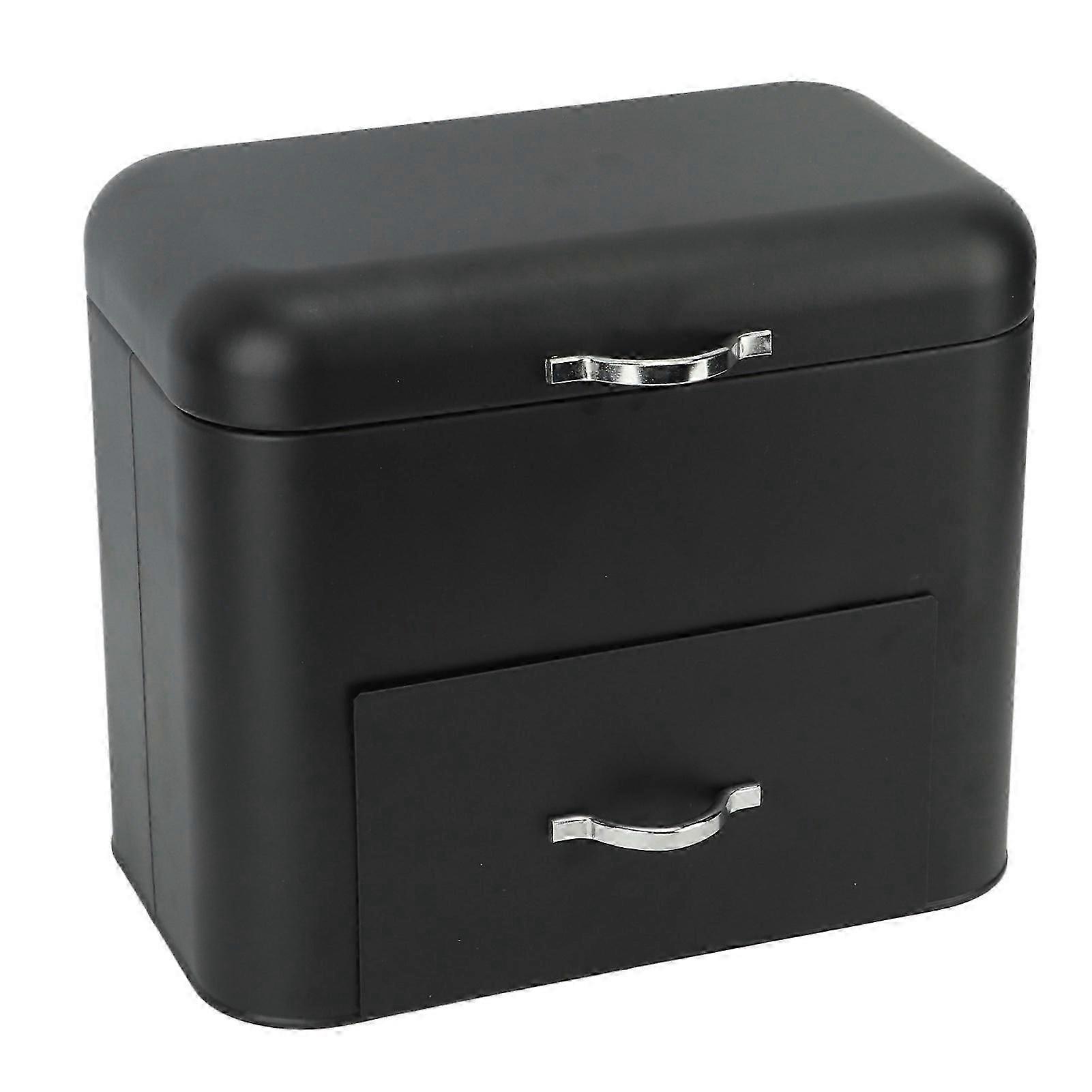 大きな農家のパンボックス2棚ブラック-ベーグルクッキー用鉄パンコンテナ大容量