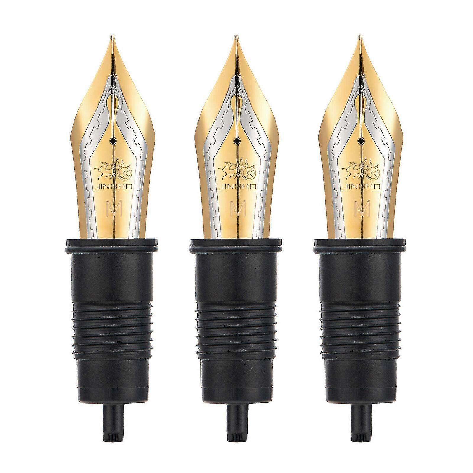 3pcs Jinhao X159 Fountain Pen Nib #8 Replaced Nib Golden / Silver Ef/f/m Size Fk