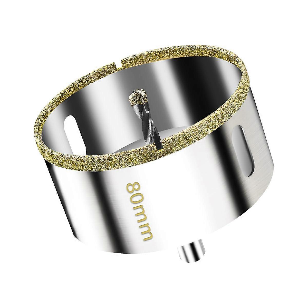 80mm Diamond Hole Saw with Centering Guide Drill Bit, Tile Hole Saw with Diamond Coating, Diamond Core Drill Bit for Glass, Tile, Ceramic, Marble