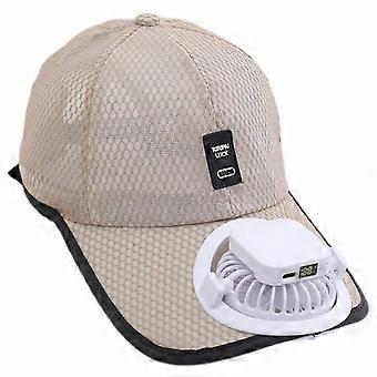 Solar-Powered Fan Hat UPF 50+ Sun Protection USB Rechargeable Cap for Men Women Outdoor Use