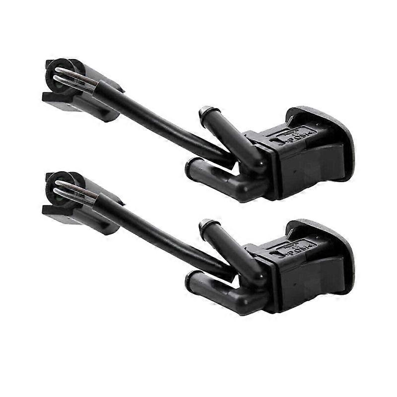 1 Pair Windshield Washer Nozzle Heated Dual Inlet Squirter Jet