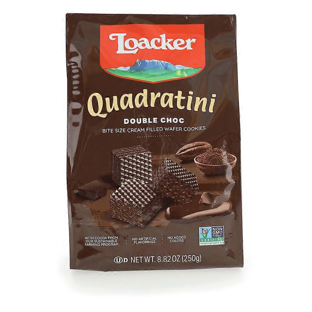 Loacker Wafers With Double Chocolate Cream Filling Quadratini, 8.82 Oz