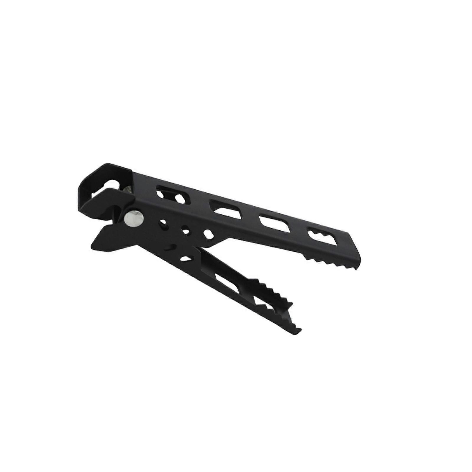 أداة كليب الطبخ في الهواء الطلق معدات التخييم الطبخ كليب المشابك القابضون وعاء لعقد آمنة على تجهيزات المطابخ الساخنة أسود مع الأسنان