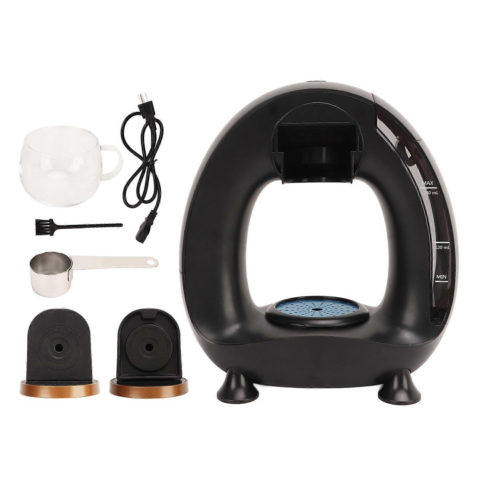 Single Serve Coffee Maker Portable Mini Low Noise American Coffee Brewer Machine 1400W