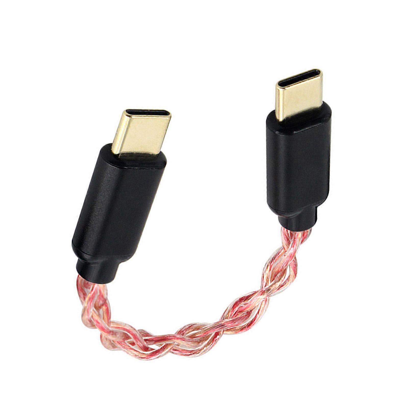 Digital Sound Adapter Decoding Type C to Type C Headphone Amplifier Adapter Single Crystal Wire for Phone Multicolor