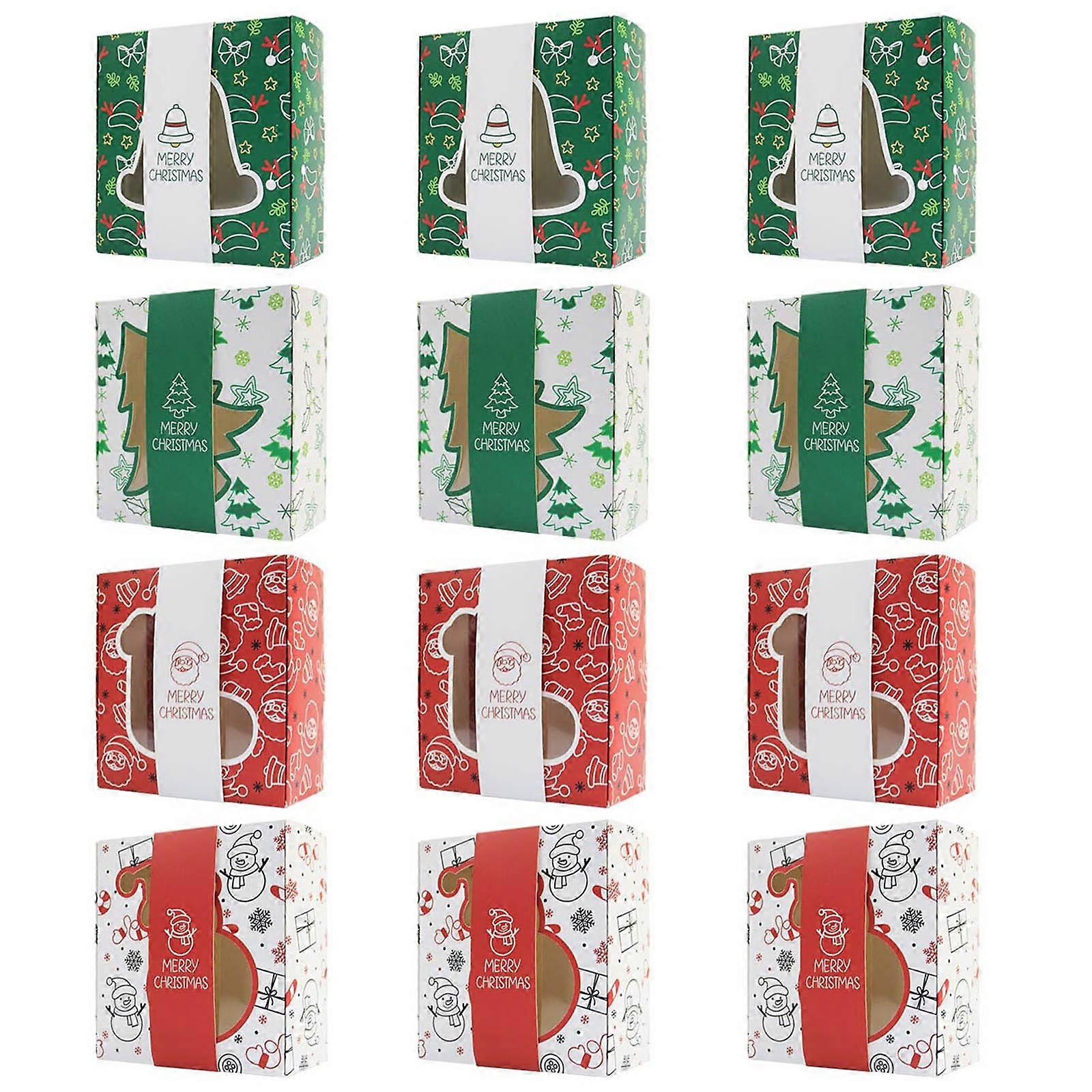 Christmas Party Paper Candy Holders Decorative Storage Box with Quick Setups Functionality Party Snack Storage Container Multicolor