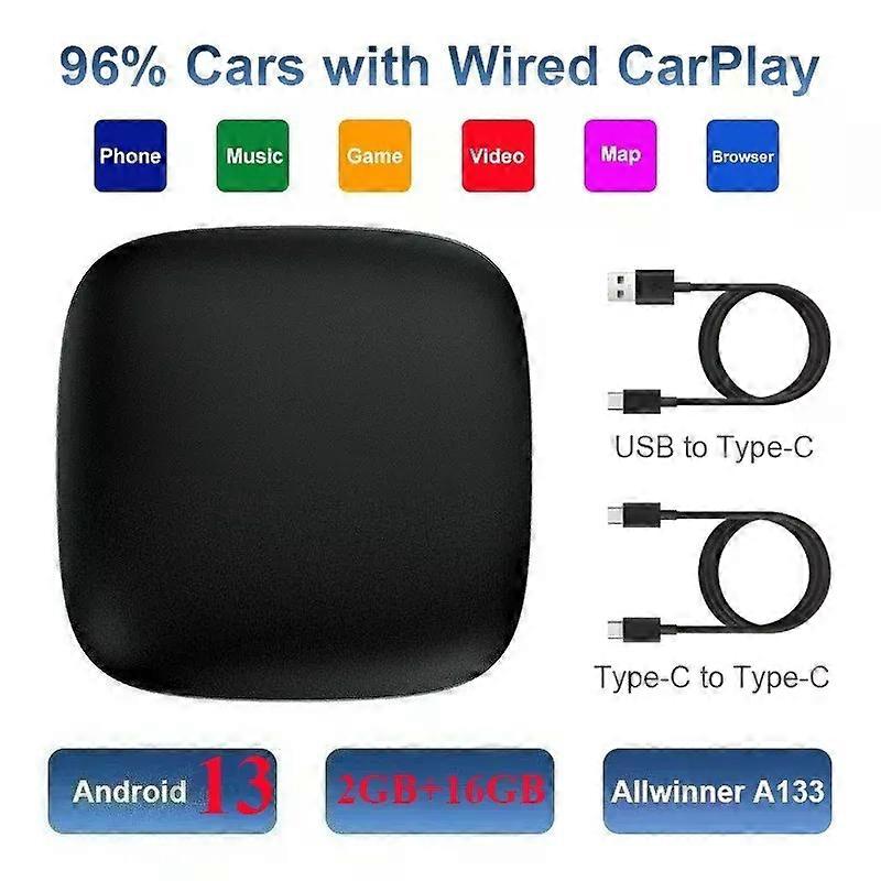 Android13 CarPlay Android Auto A133 Ai Box Wireless Box for Netflix YouTube Wireless Carplay Car for Original Wired CarPlay/Auto