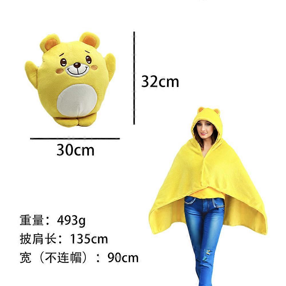 Animal plush shawl pillow combo