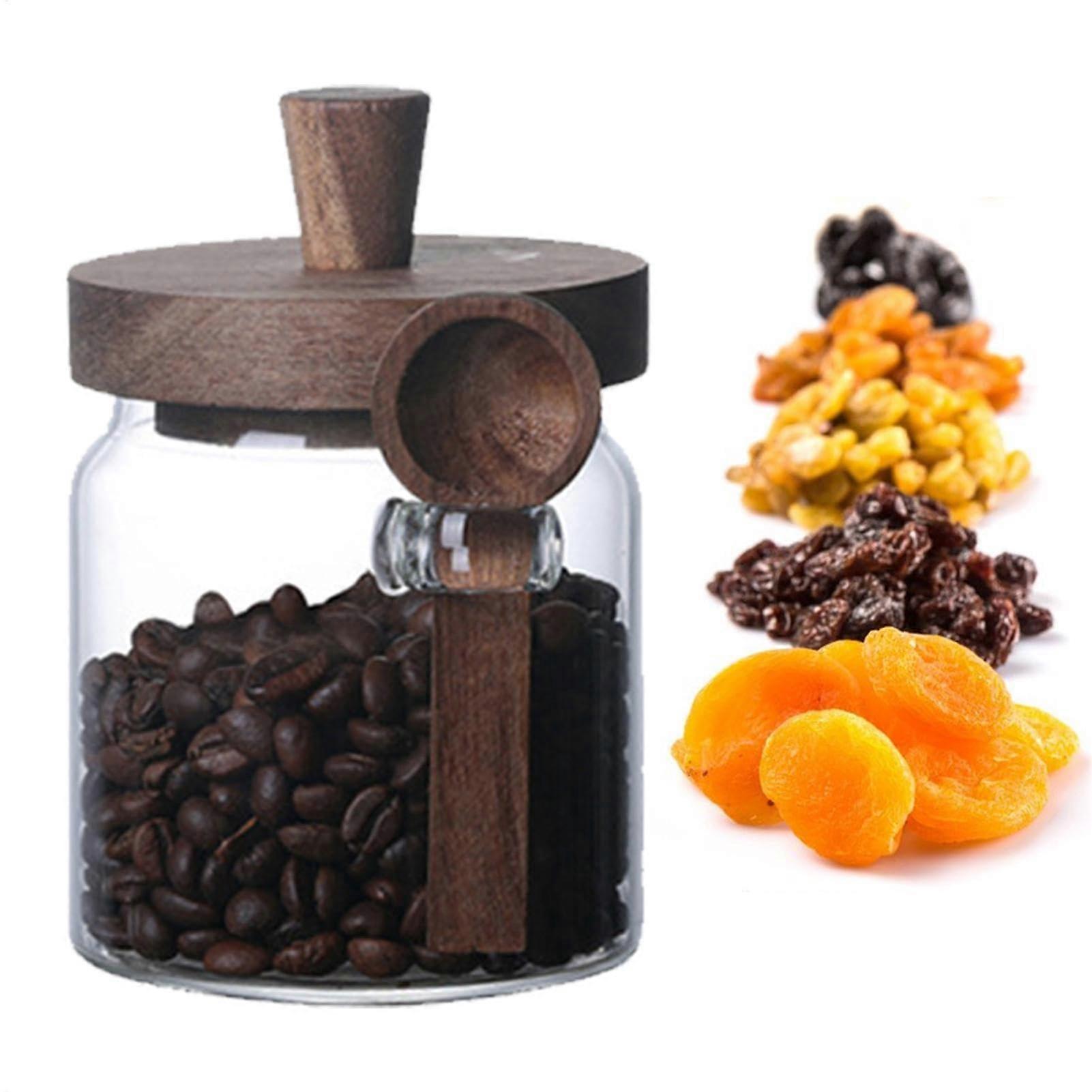 Glass Jar With Lid 400ml, LeakProof Glass Storage Container, FoodGrade Mason Jar With Airtight Seal, Coffee Storage Jar