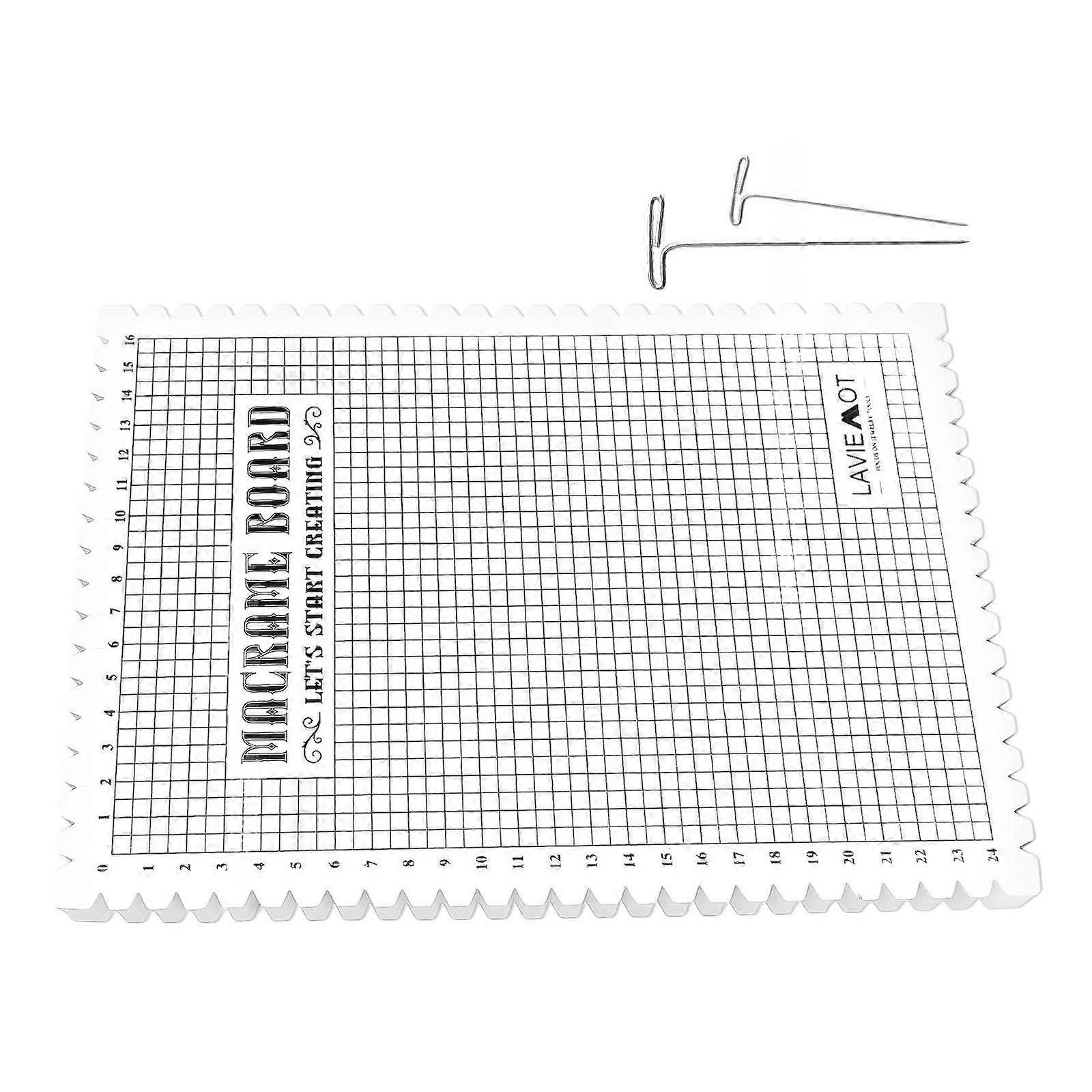 Macrames Board for Crochet Projects Needlework Knitting Supplies Braiding Tool with Needle Needlepoint Blocking Boards Multicolor