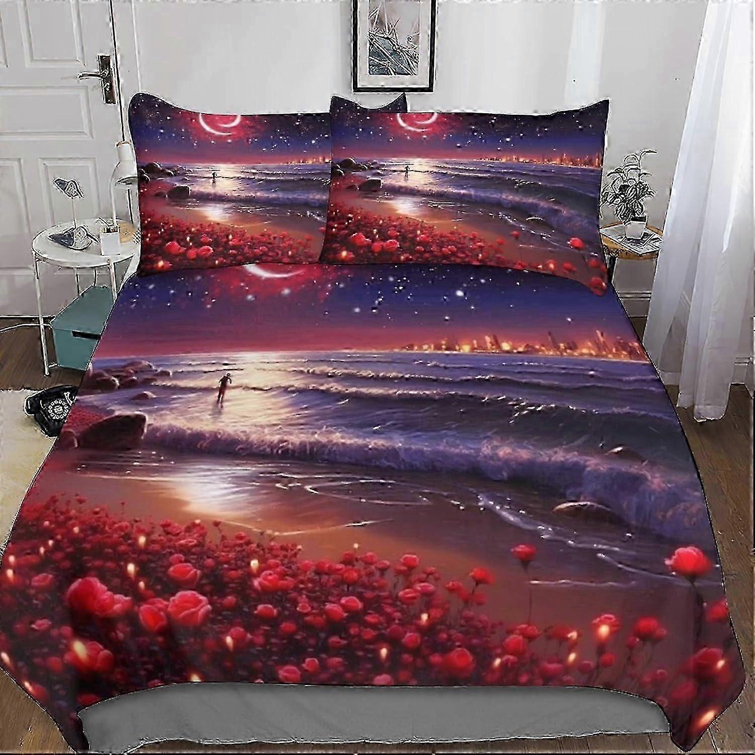 Roupa de cama Kit edredom Capa 3D Microfibra Adulto Homens Adolescentes Crianças Meninos Capa de edredom e fronhas com fechamento com zíper 3 Pcs