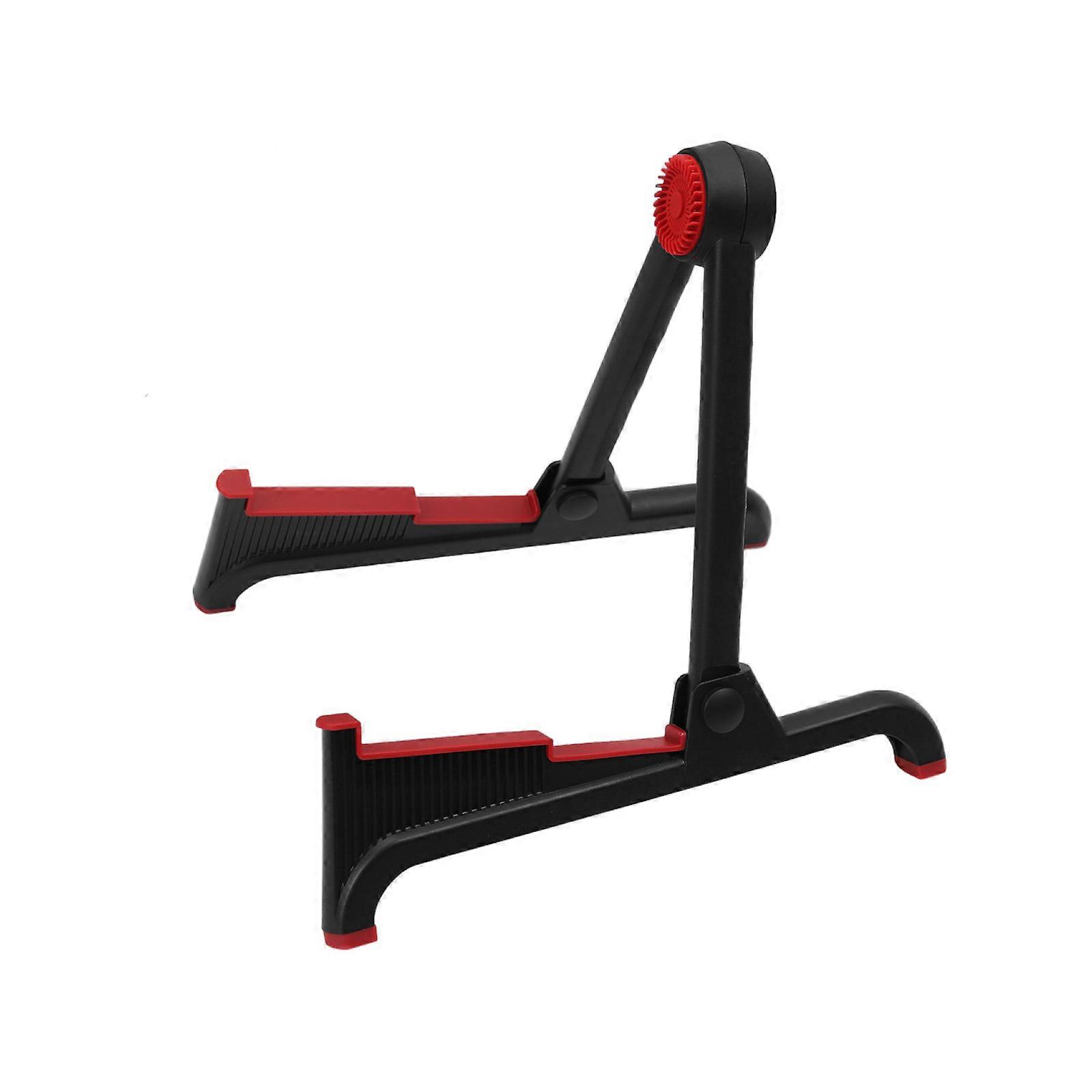Light weight Foldable Stand for Guitars with Easy Carry and Stable Support Nonslip Protection  black red