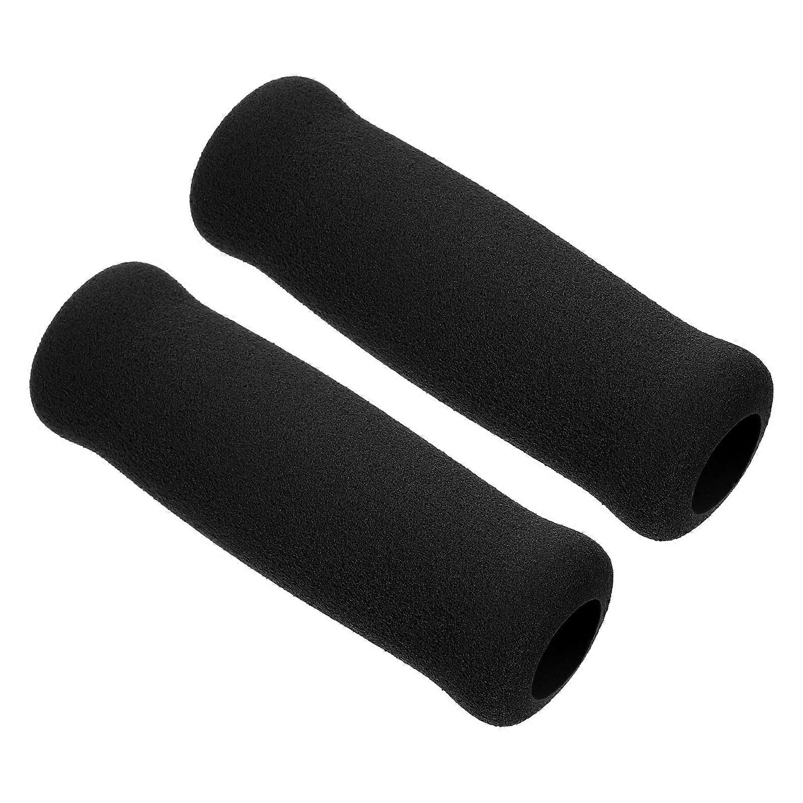 Black Walking Cane Handle Grips for Non-Slip Support 2Pcs Sponge Hand Grips