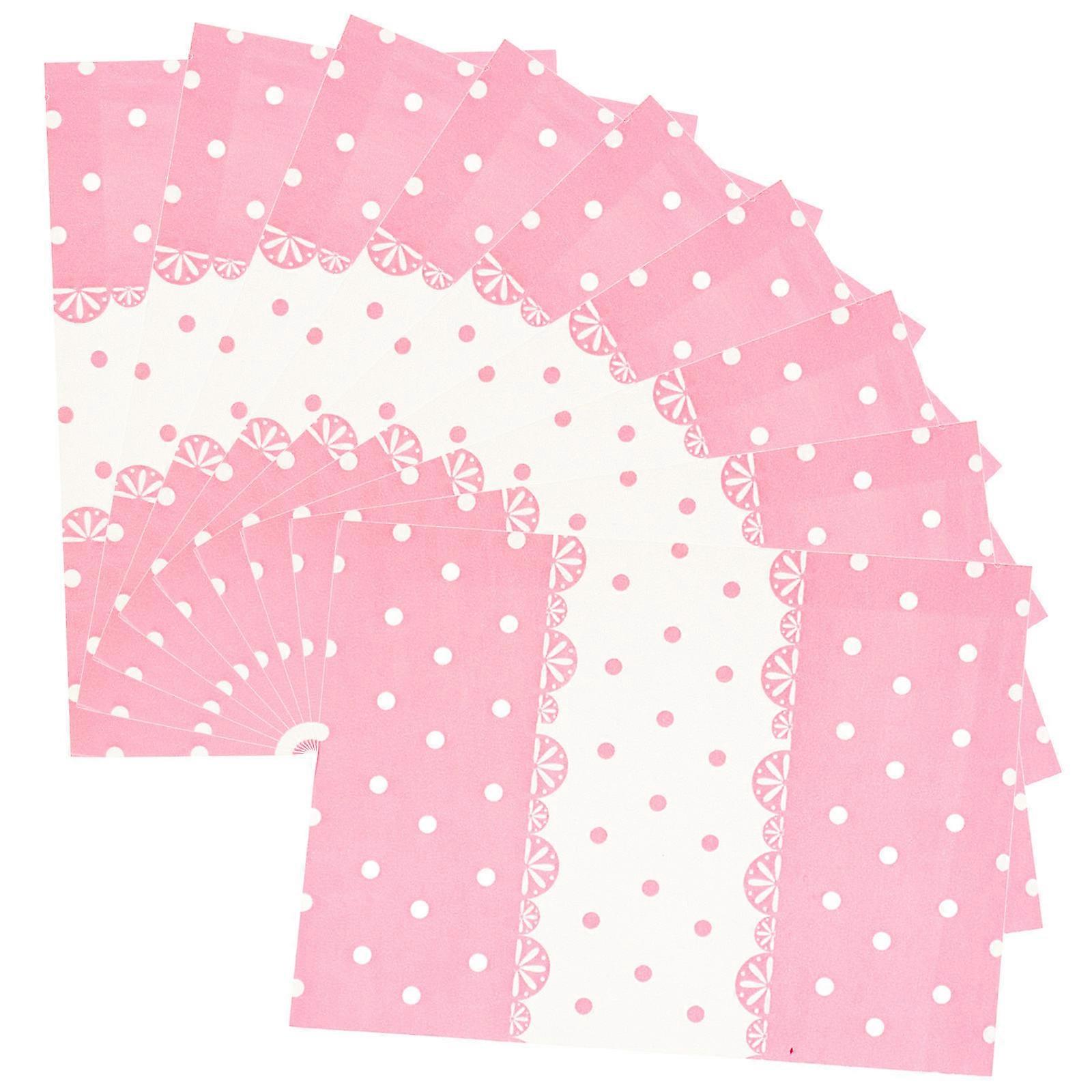 Dot Pattern Candy Paper Wrapping for 100 Sheets Pink Packaging Sheets