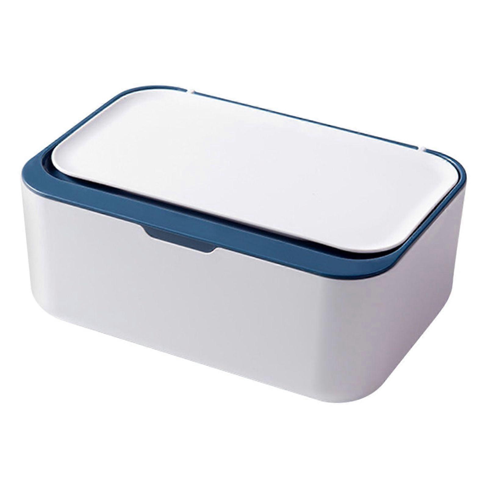 Avtoify Multi-functional Dust-proof Wet Tissue Box with Cover, compatible with tea table, suction, mask, napkin storage, 19*13*7.8cm