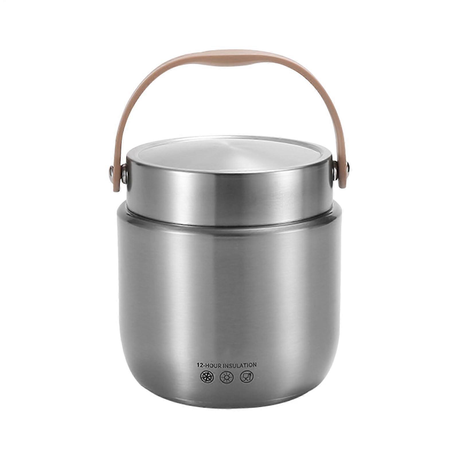 Insulated Food Flask Thermal Lunch Container with Airtight Lid for Hot or Cold Meals Travel Picnic