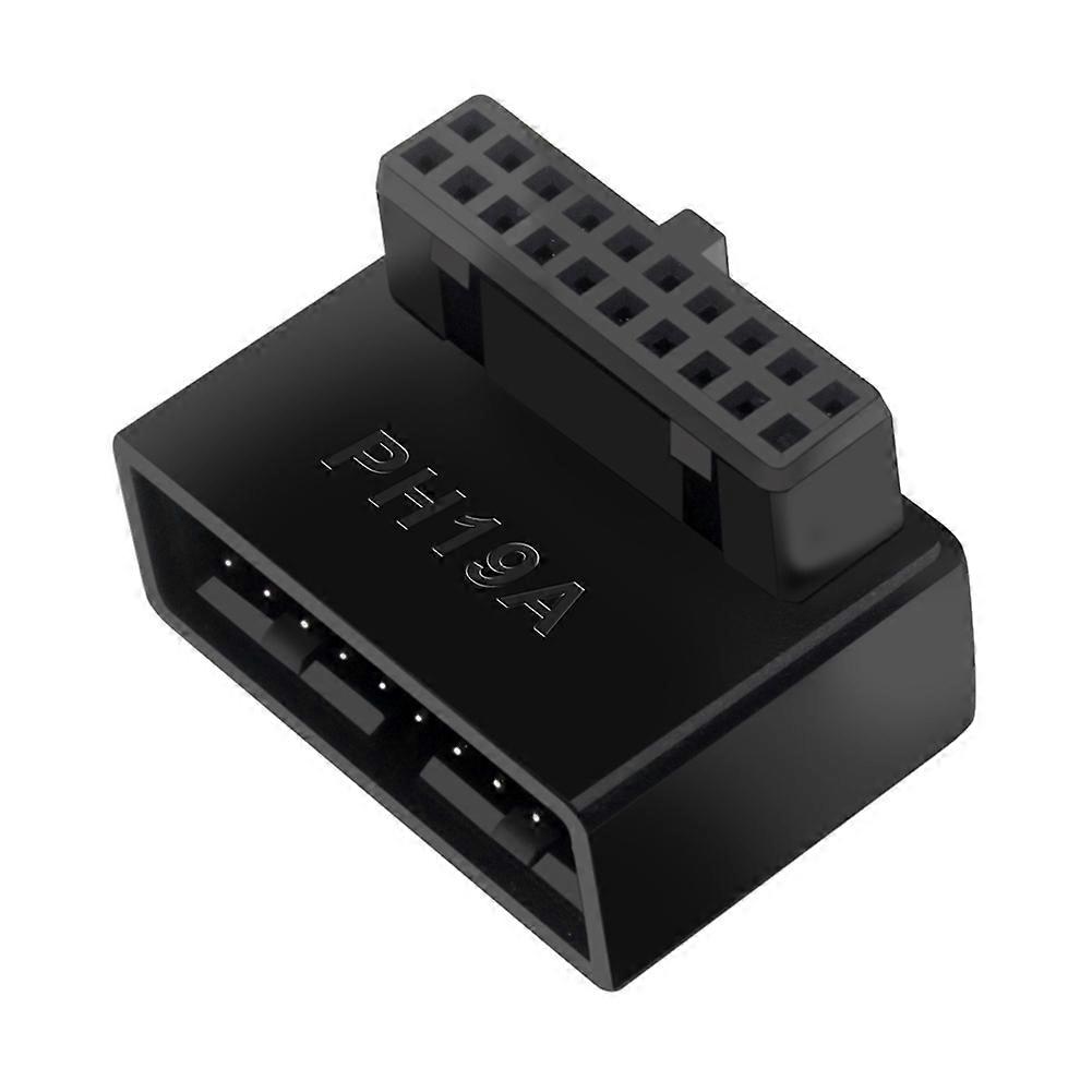 USB Header Adapter for Computer Motherboard USB 3.0 19P 20P 90 Degree Plug-in Converter PC Mainboard Connector