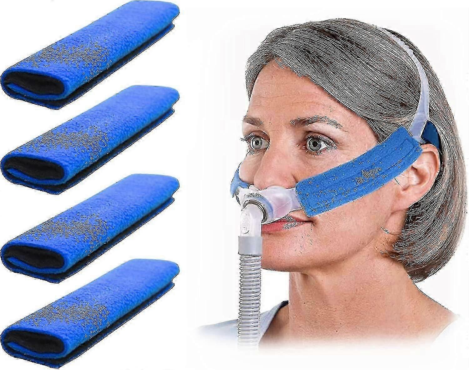 أربع عبوات من أغطية أحزمة ضغط مجرى الهواء الإيجابي المستمر، وسادات مريحة لأشرطة ضغط مجرى الهواء الإيجابي المستمر، وسادات وجه ضغط مجرى الهواء الإيجابي المستمر، وأغطية وسائد ضغط مجرى الهواء الإيجابي المستمر 20232218