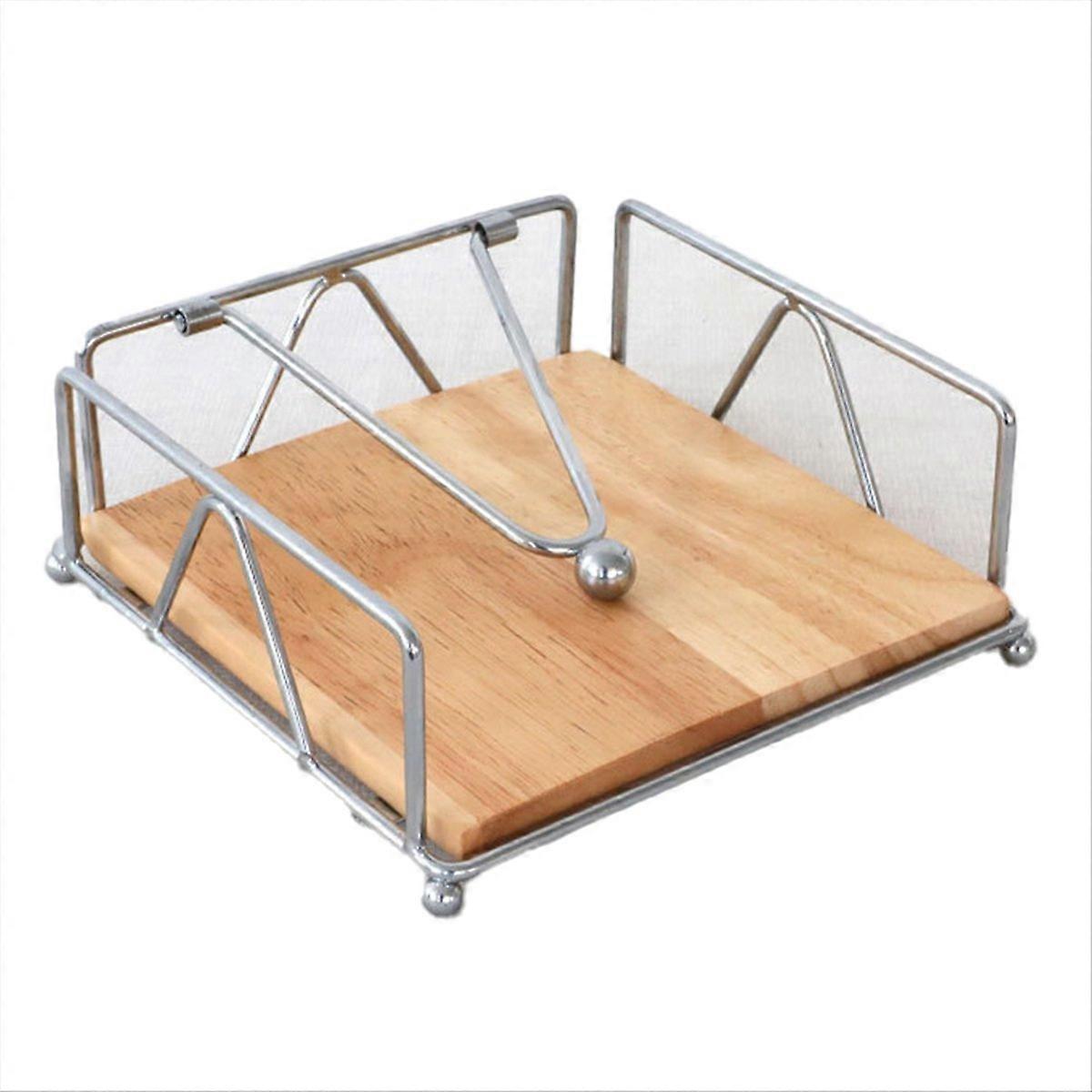 Solid Wood Tissue Holder Home Napkin Container Napkin Tissue Case, D