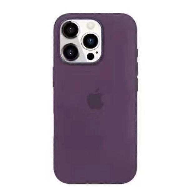 Compatible with iPhone 16 series liquid silicone case, MagSafe charging set with vibration sound effect animation, Purple – Compatible with iPhone