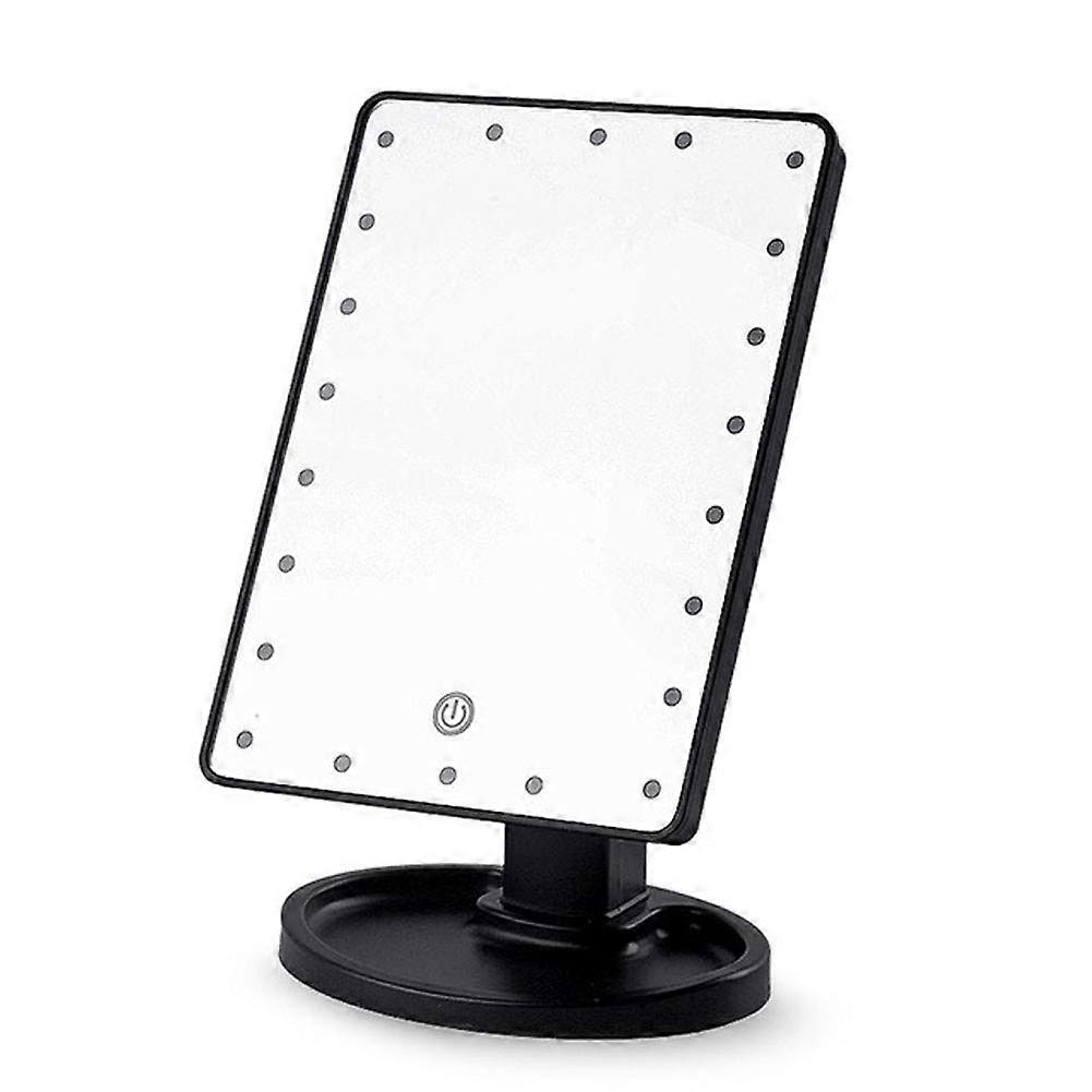 LED Makeup Mirror with Lights, 10X Magnification, Touch Dimming, 180° Rotating Vanity Mirror