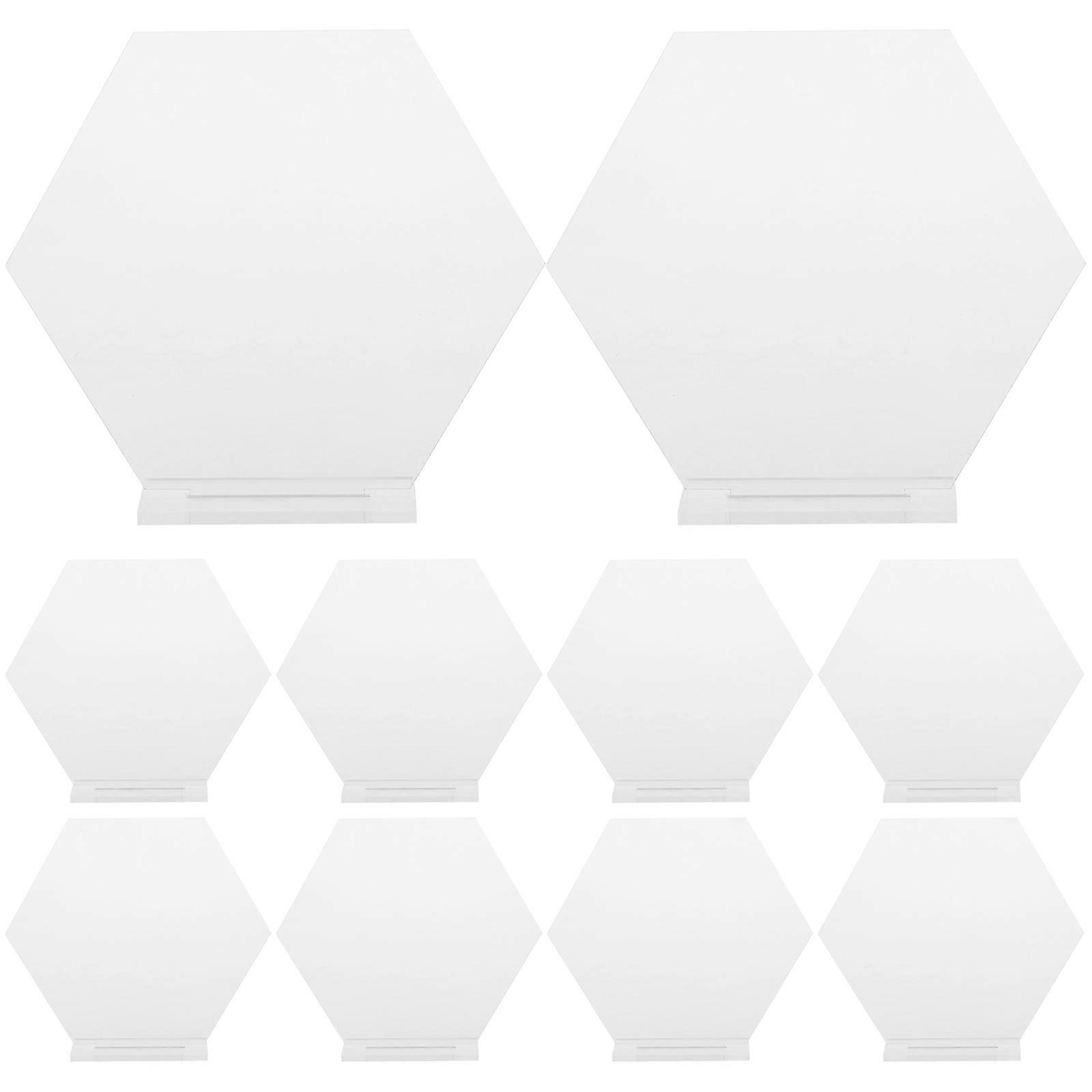 36 Sets Transparent Hexagon Acrylic Display Tags For Seating Arrangement Wedding Reception 4.72X3.93 Inches Sturdy Craftsmanship