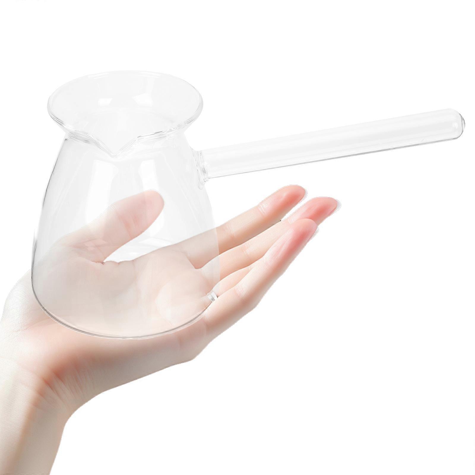 Transparent Pot Thickened Glass Boiling Pot for Storage 1Pcs Handle