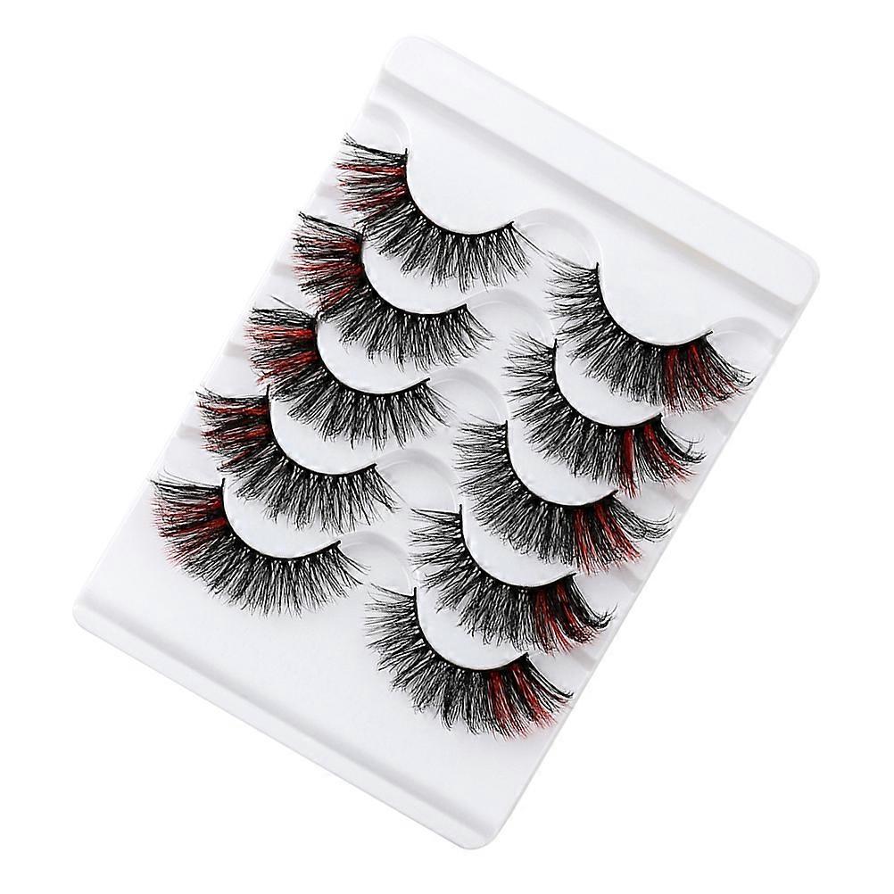 3D Eye Lashes False Eyelashes for Home Makeup 5Pairs Dense Style