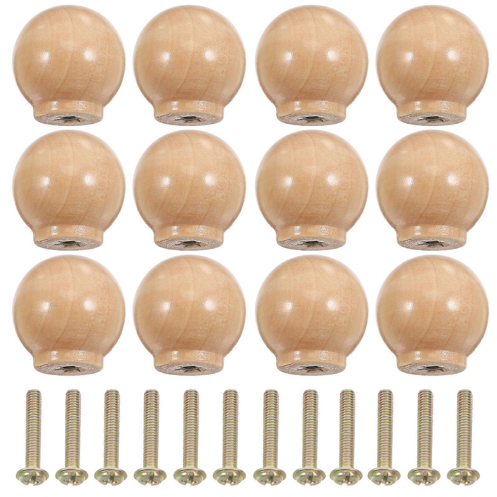 Wooden Dresser Knobs for Cabinet Handles 12Pcs Modern Drawer Pulls