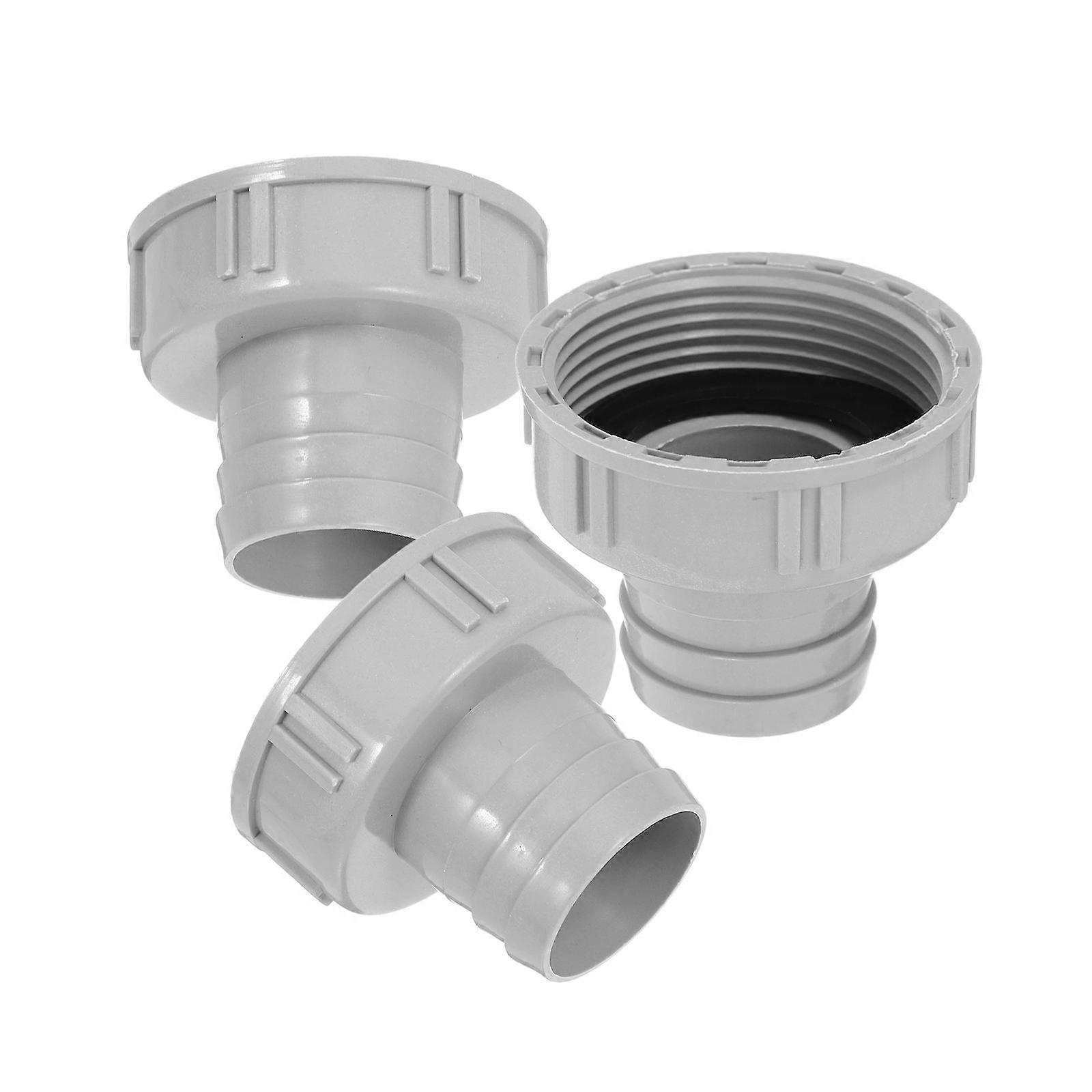 Sink Overflow Connector PP Adapter for Overflow Pipe Use 3Pcs Grey Plumbing