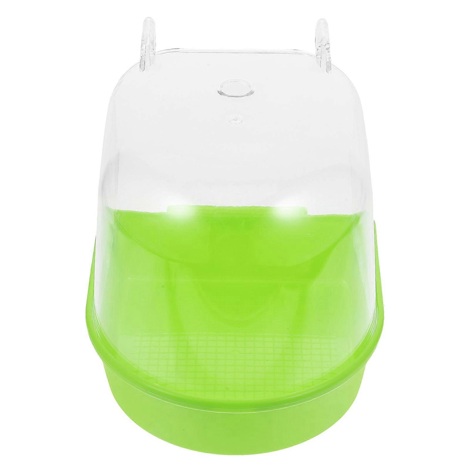 Bird Bath Cage Attachment for Parakeets with Bath Basin