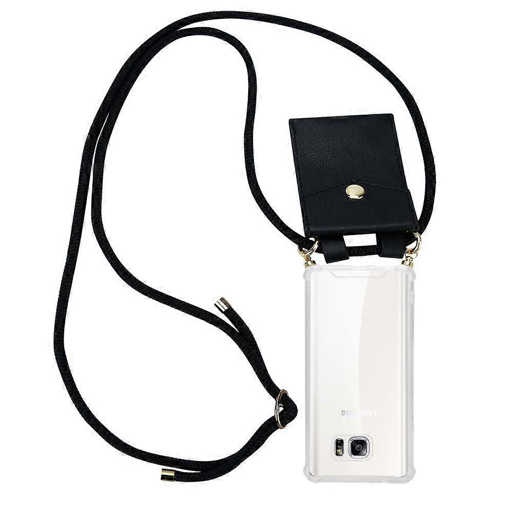 Mobile Phone Chain for Samsung Galaxy NOTE 5 Silicone Protective Case - Cord with Golden Elements