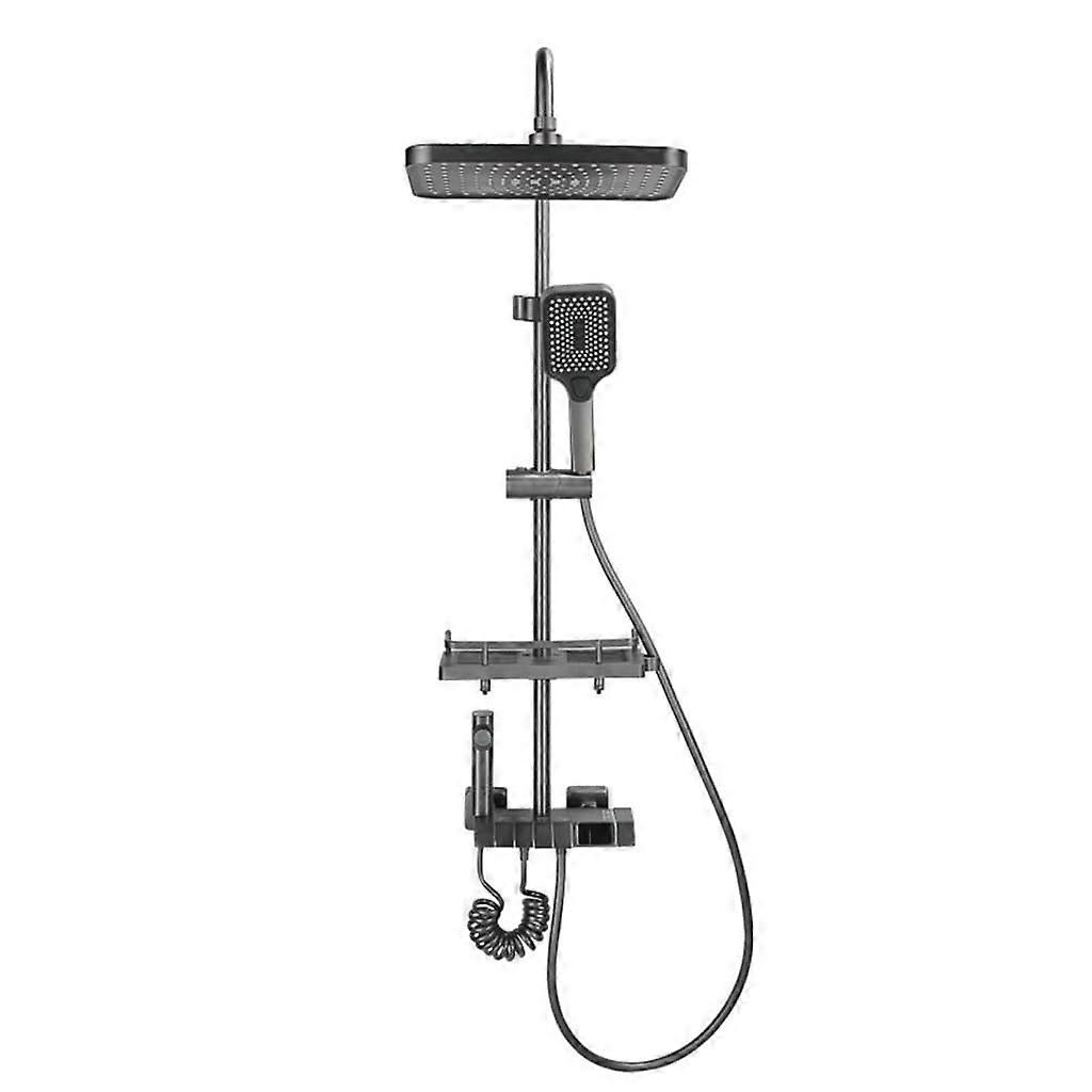 Thermostatic LED Rainfall Shower Set with Intelligent Temperature Control and 4 Spray Modes